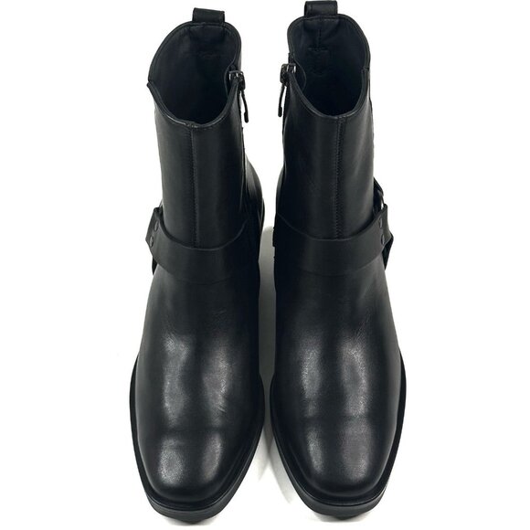 Paul Green West Bootie Black Leather Womens UK 5/US 7.5 Moto-Biker New $499 - Picture 2 of 11